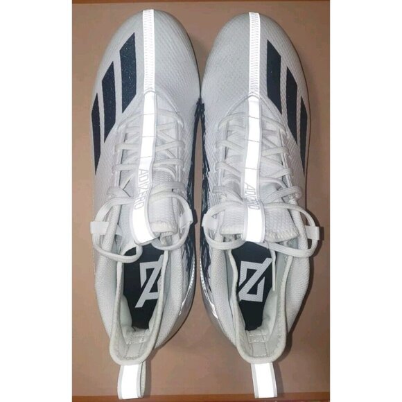 ADIDAS ADIZERO FOOTBALL CLEATS MEN\'S SIZE 15 WHITE/BLUE HP8756 NEW main image 5